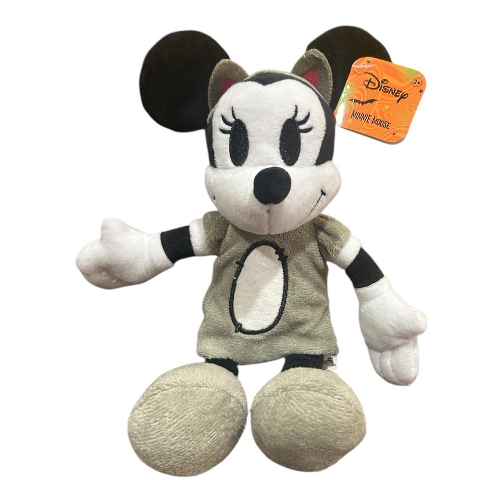 Disney Minnie Mouse Plush Toy - Black and White Halloween